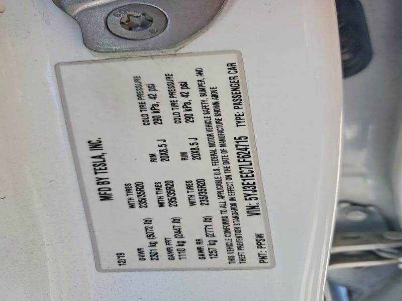 2020 TESLA MODEL 3 13