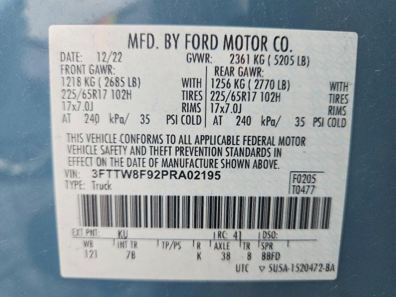 2023 FORD MAVERICK XL XL 12