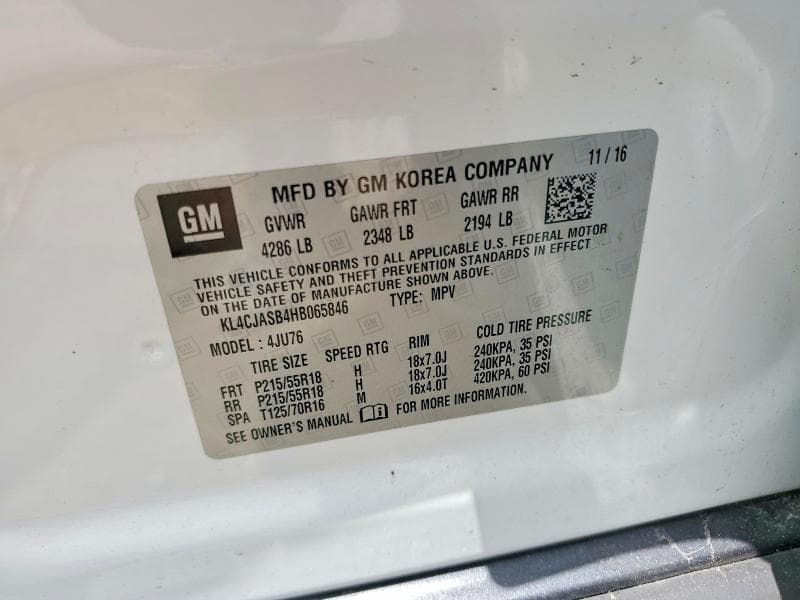 2017 BUICK ENCORE PREFERRED 13