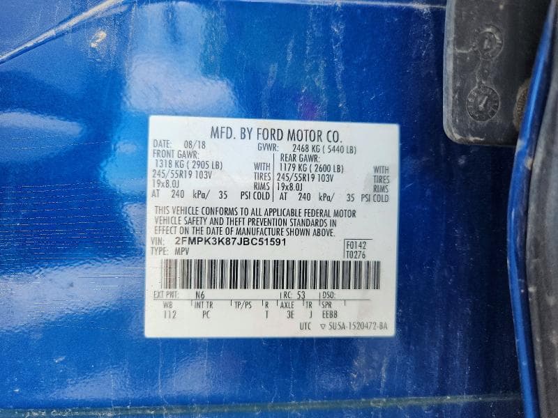 2018 FORD EDGE TITANIUM 12
