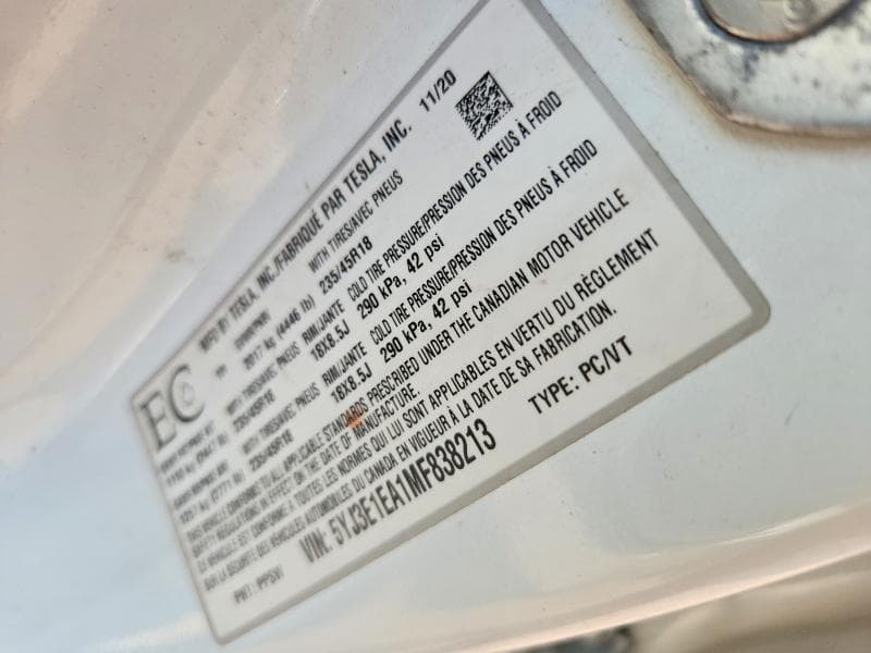 2021 TESLA MODEL 3 12