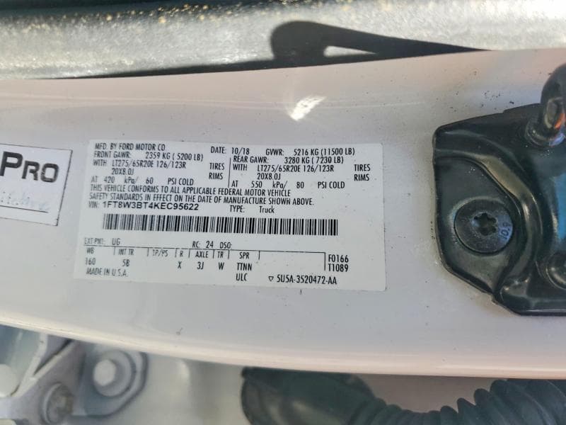 2019 FORD F350 SUPER DUTY 12