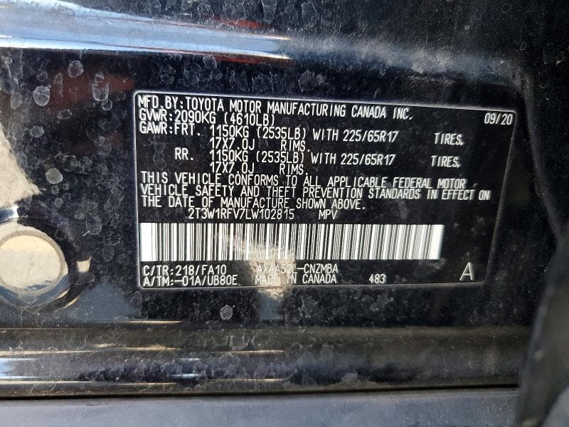 2020 TOYOTA RAV4 XLE XLE 13