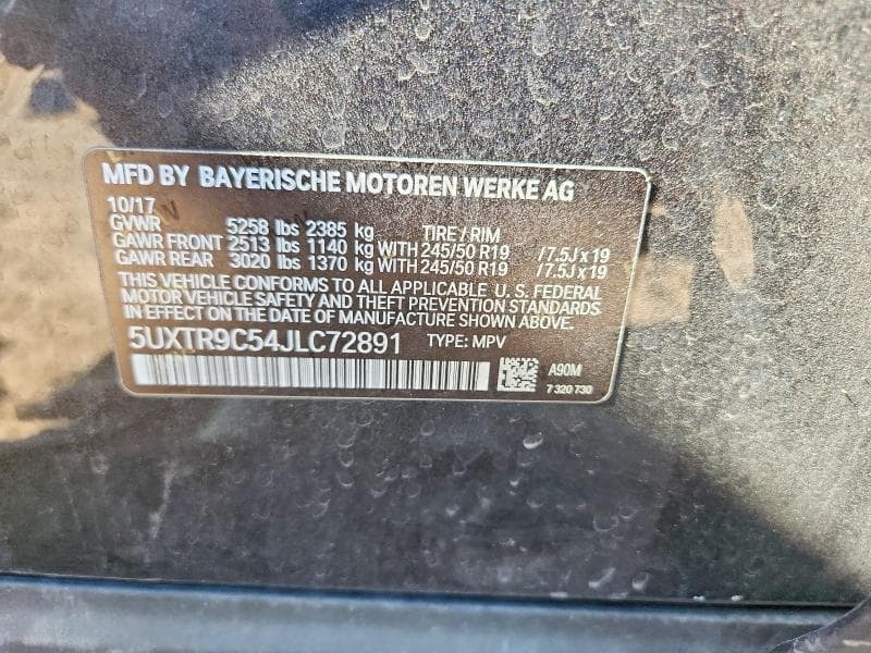 2018 BMW X3 XDRIVE30I 10