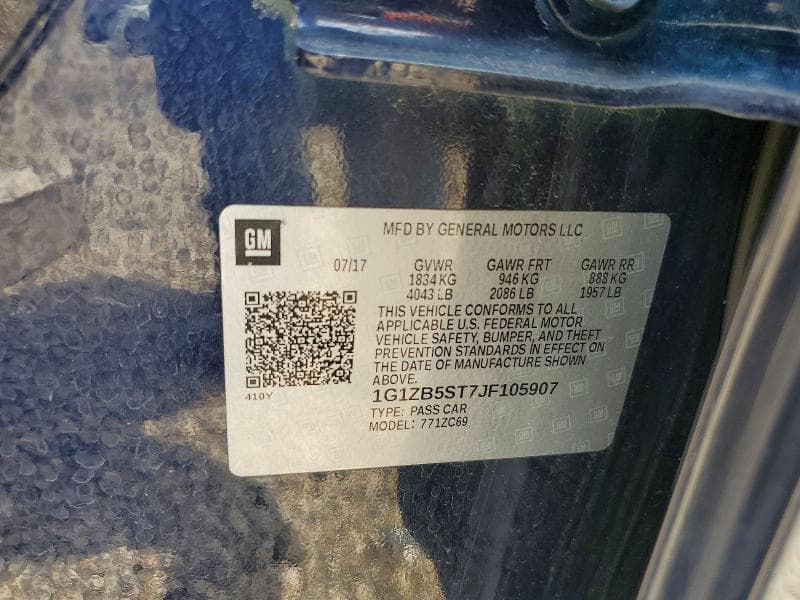 2018 CHEVROLET MALIBU LS 12