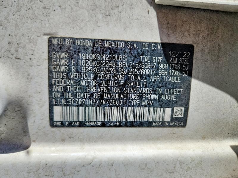 2023 HONDA HR-V LX 14