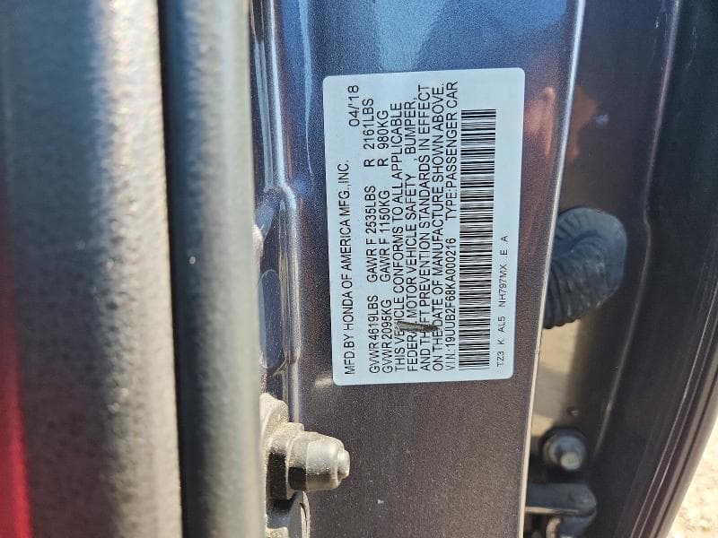2019 ACURA TLX TECHNOLOGY TECHNOLOGY 12