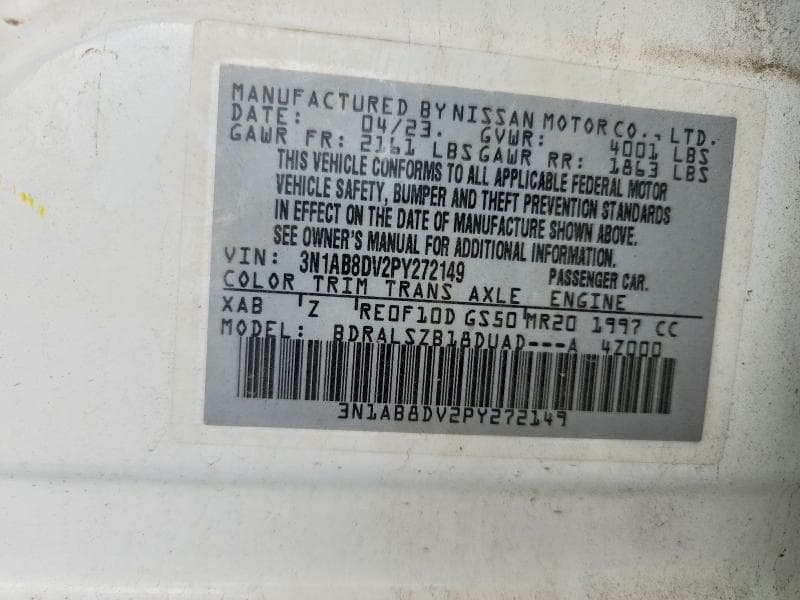 2023 NISSAN SENTRA SR 13