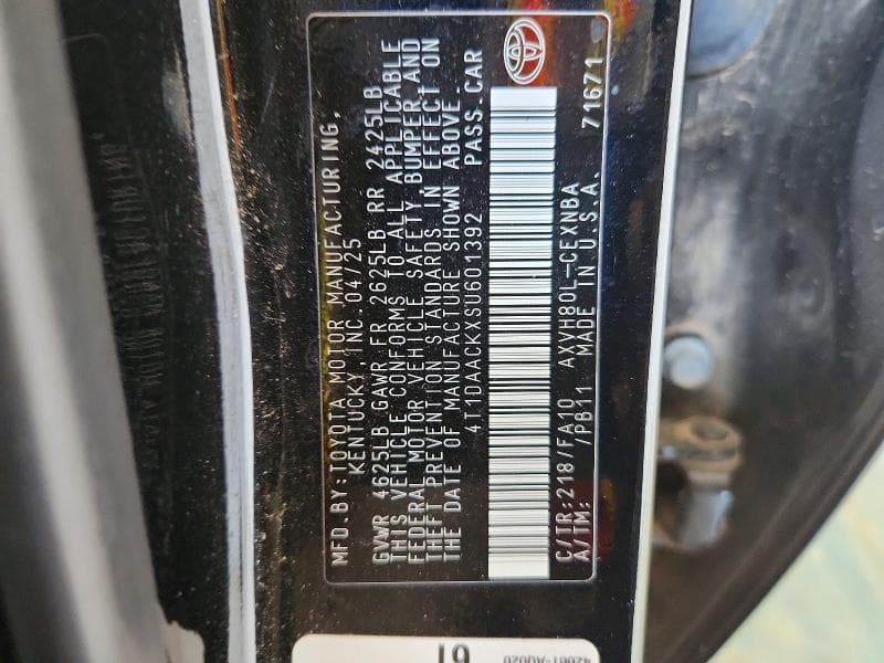 2025 TOYOTA CAMRY LE 12