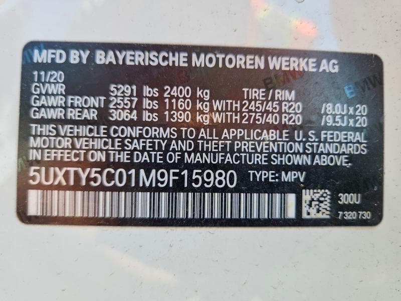 2021 BMW X3 XDRIVE30I 13