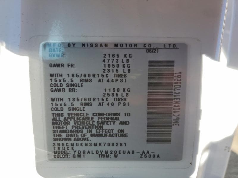 2021 NISSAN NV200 DELIVERY VAN S 13