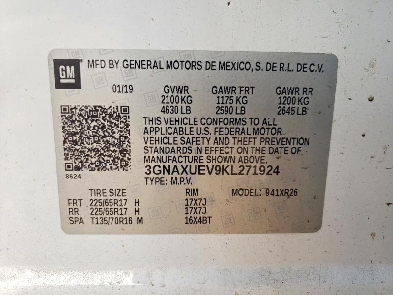 2019 CHEVROLET EQUINOX LT 13