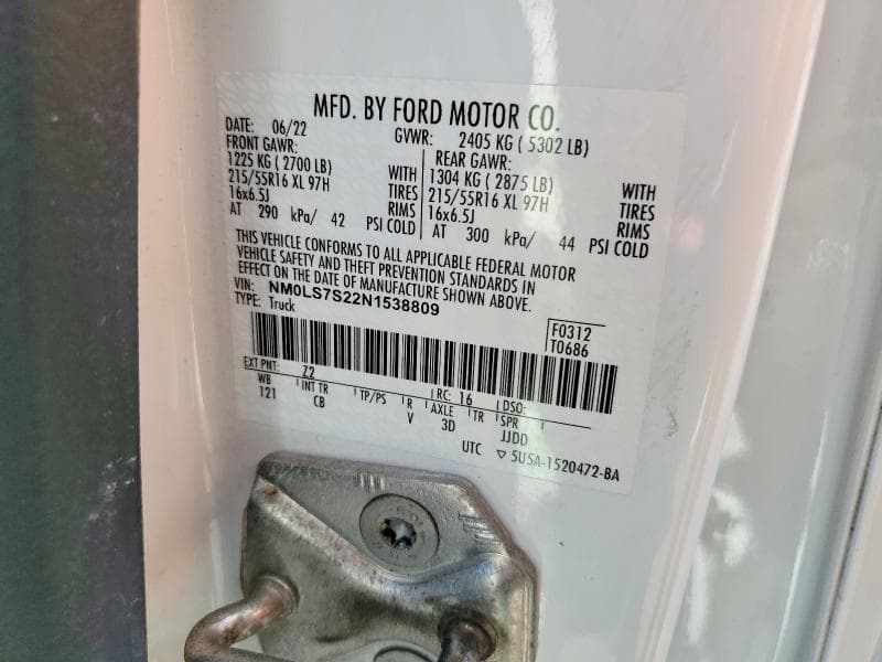 2022 FORD TRANSIT CONNECT XL 13