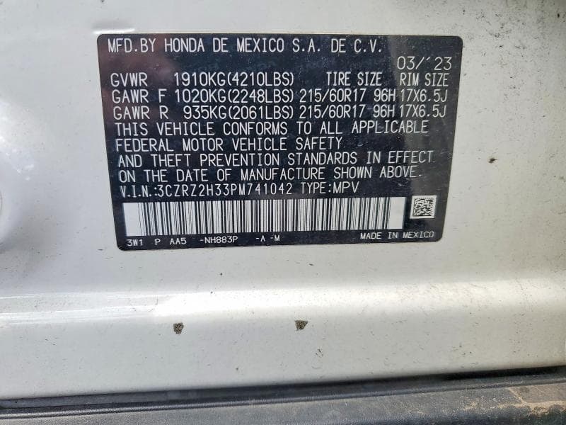 2023 HONDA HR-V LX 13