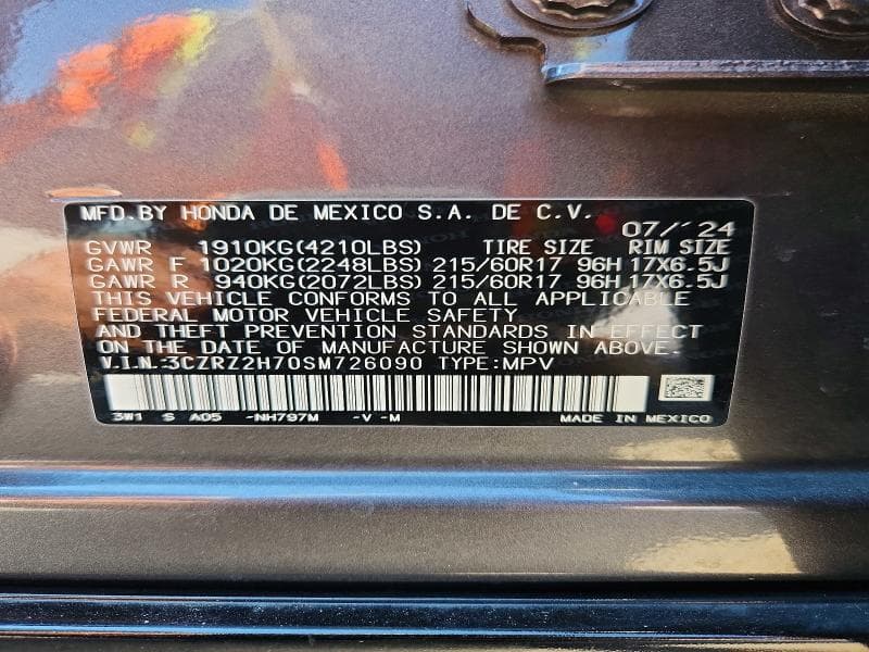 2025 HONDA HR-V EXL 13