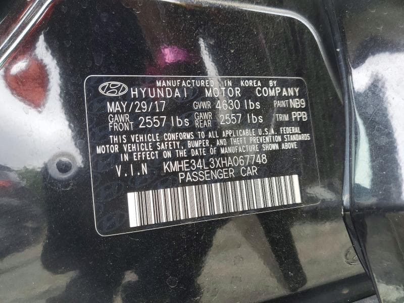 2017 HYUNDAI SONATA HYBRID LIMITED 12