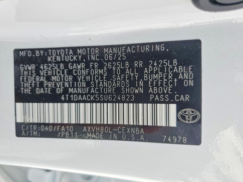 2025 TOYOTA CAMRY LE 13