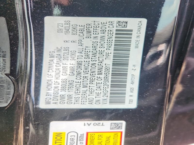 2024 HONDA CIVIC SPORT 13