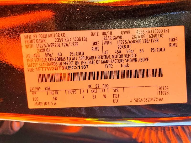 2019 FORD F250 SUPER DUTY 13