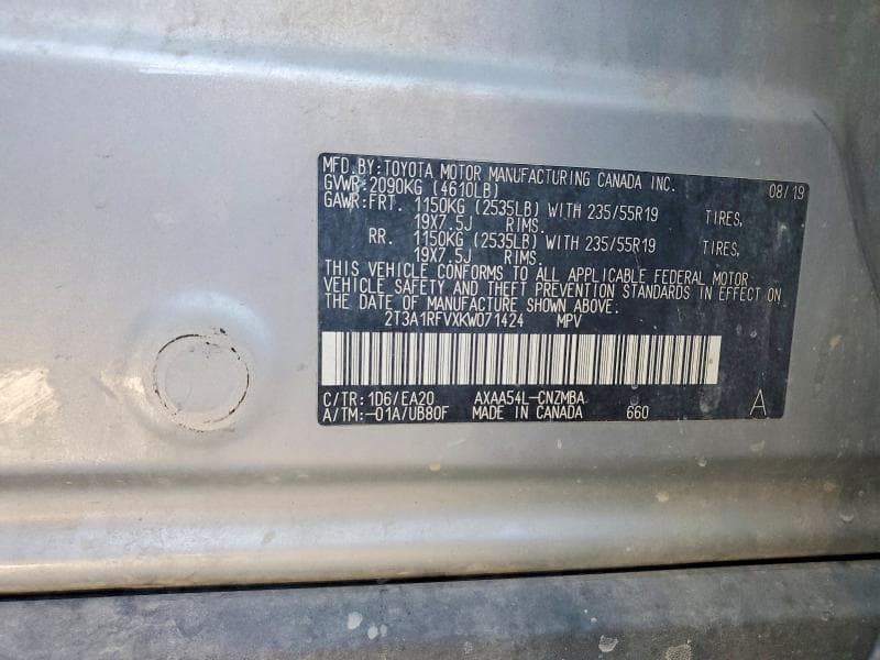 2019 TOYOTA RAV4 XLE PREMIUM XLE PREMIUM 13