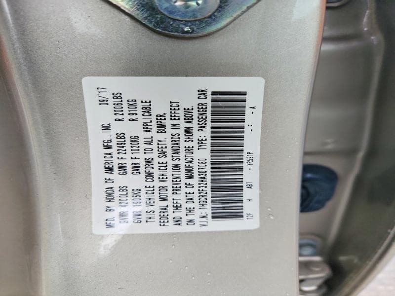 2017 HONDA ACCORD LX 13