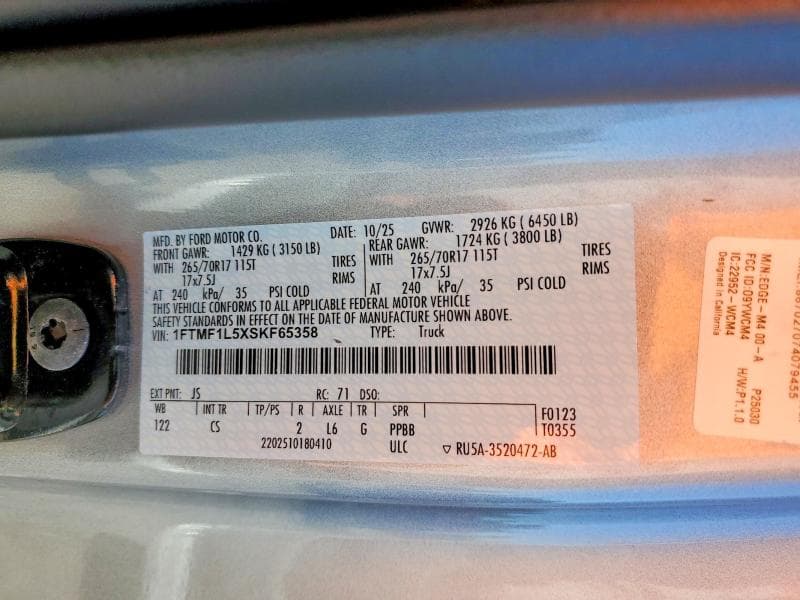 2025 FORD F150 XL 12