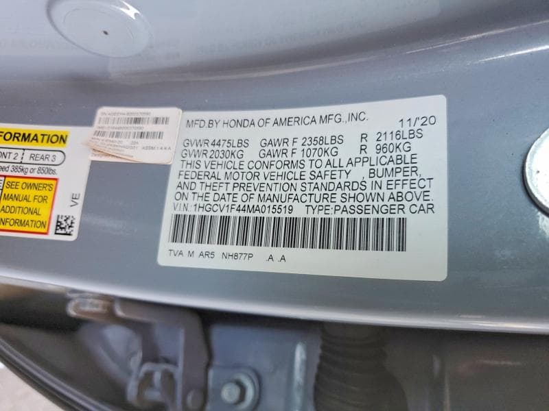 2021 HONDA ACCORD SPORT SE 13