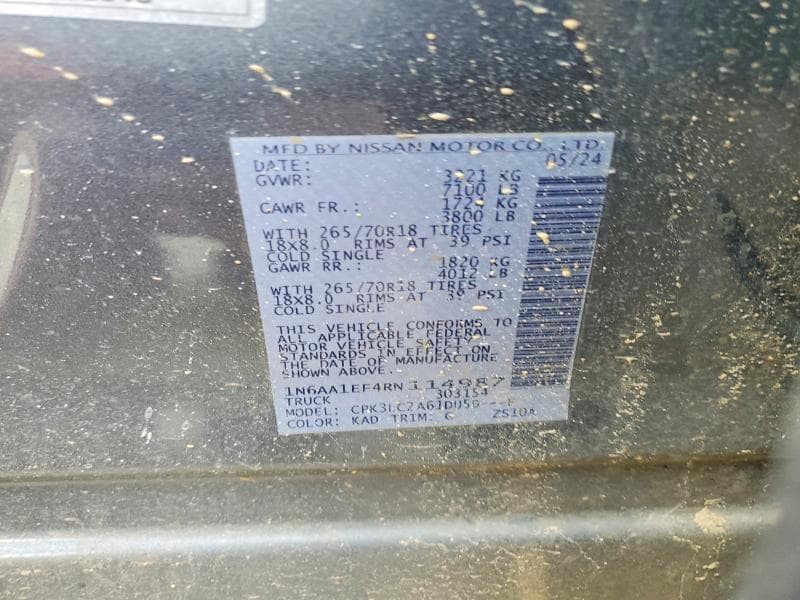 2024 NISSAN TITAN SV 12