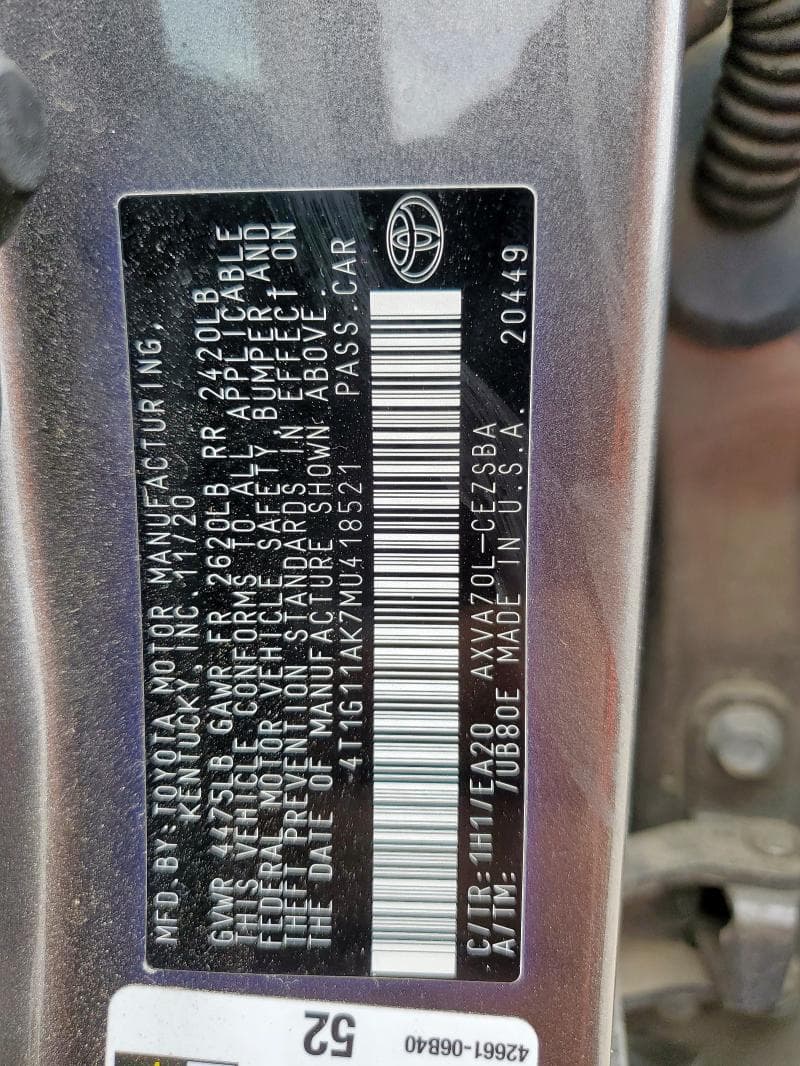 2021 TOYOTA CAMRY SE SE 13