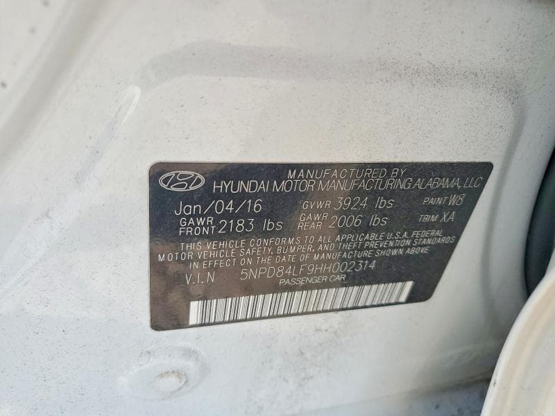 2017 HYUNDAI ELANTRA SE 12