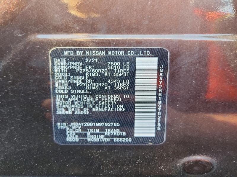 2021 NISSAN ARMADA SL 13