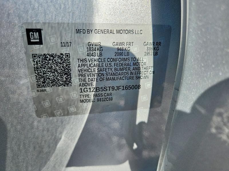 2018 CHEVROLET MALIBU LS 13