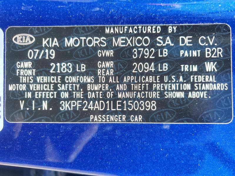 2020 KIA FORTE LXS 13