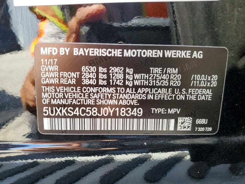 2018 BMW X5 XDRIVE35D 12