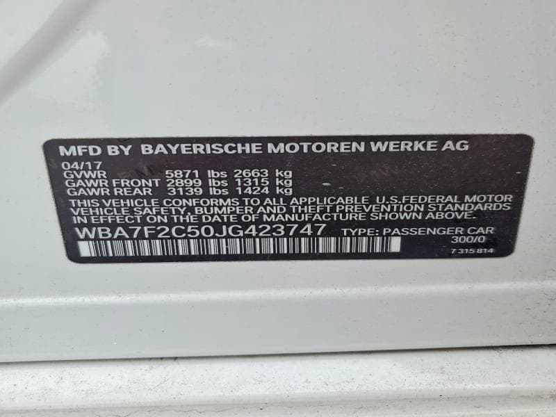 2018 BMW 750 XI XI 13