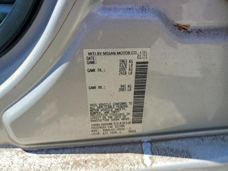 2021 NISSAN ALTIMA SV 12