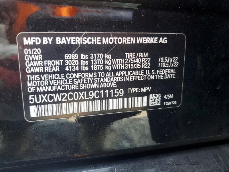 2020 BMW X7 XDRIVE40I 13