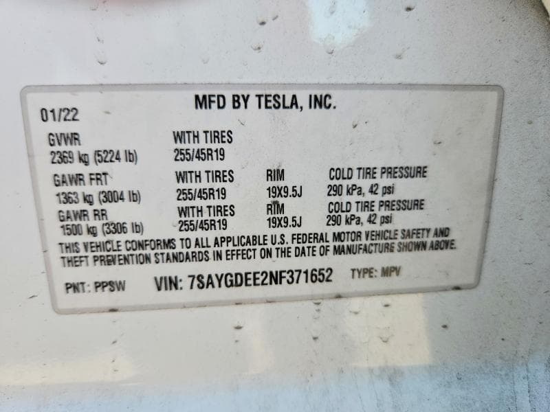 2022 TESLA MODEL Y 13