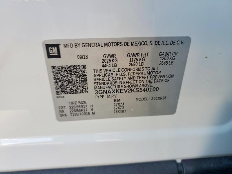 2019 CHEVROLET EQUINOX LT LT 13