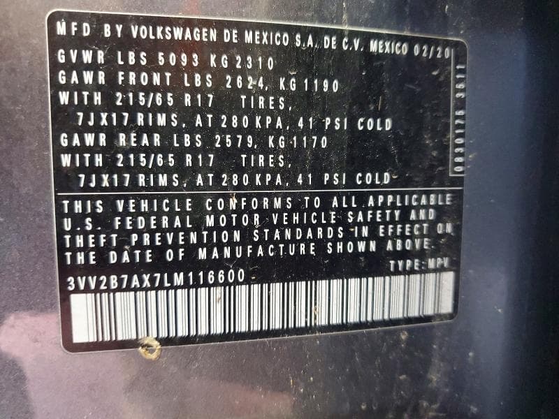 2020 VOLKSWAGEN TIGUAN SE 12