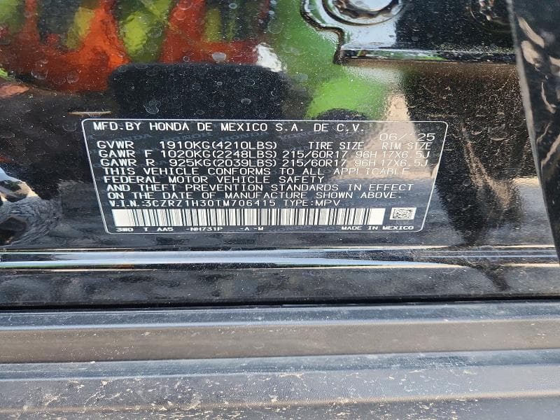 2026 HONDA HR-V LX 12