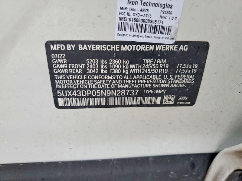 2022 BMW X3 SDRIVE30I 13