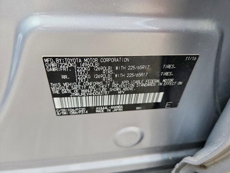 2017 TOYOTA RAV4 HYBRID XLE 13