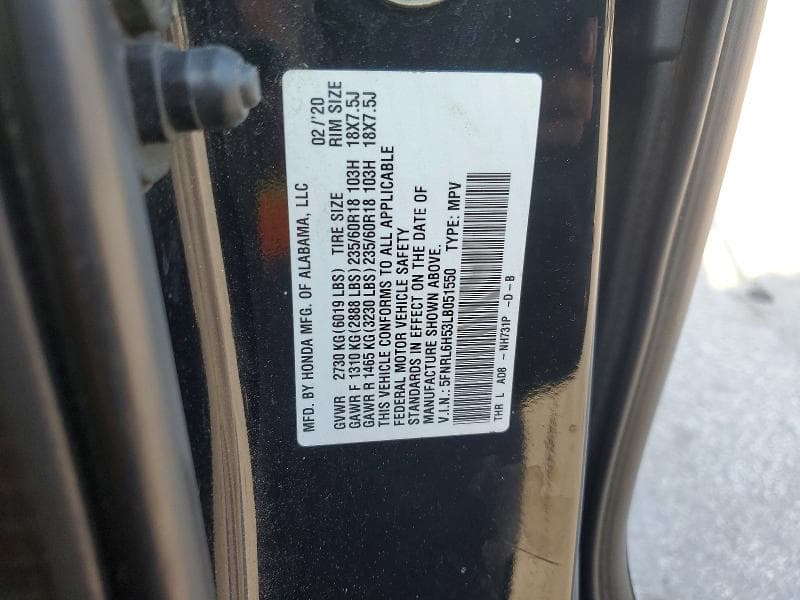 2020 HONDA ODYSSEY EX 13