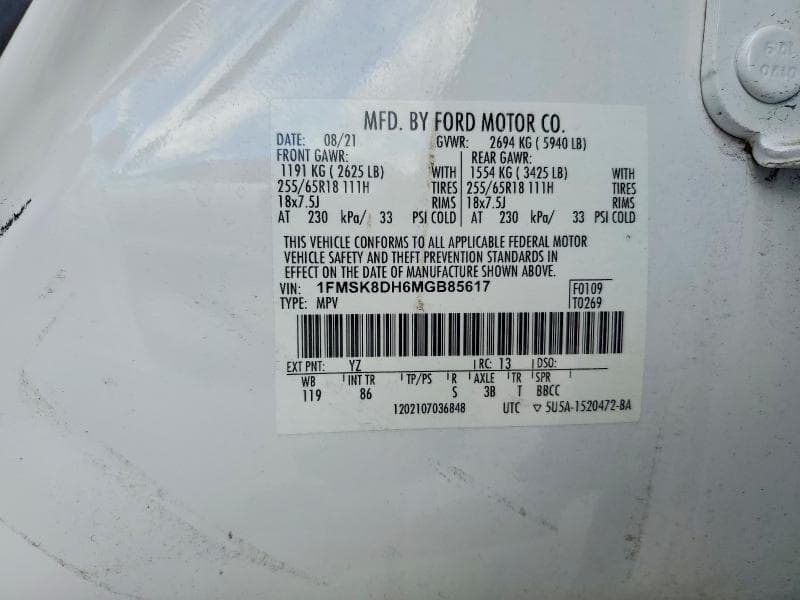2021 FORD EXPLORER XLT 13