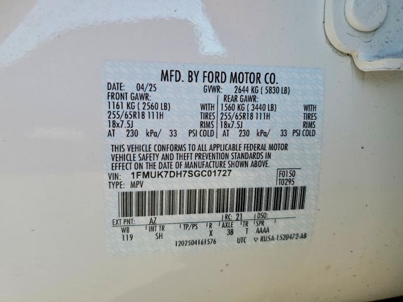 2025 FORD EXPLORER ACTIVE 14