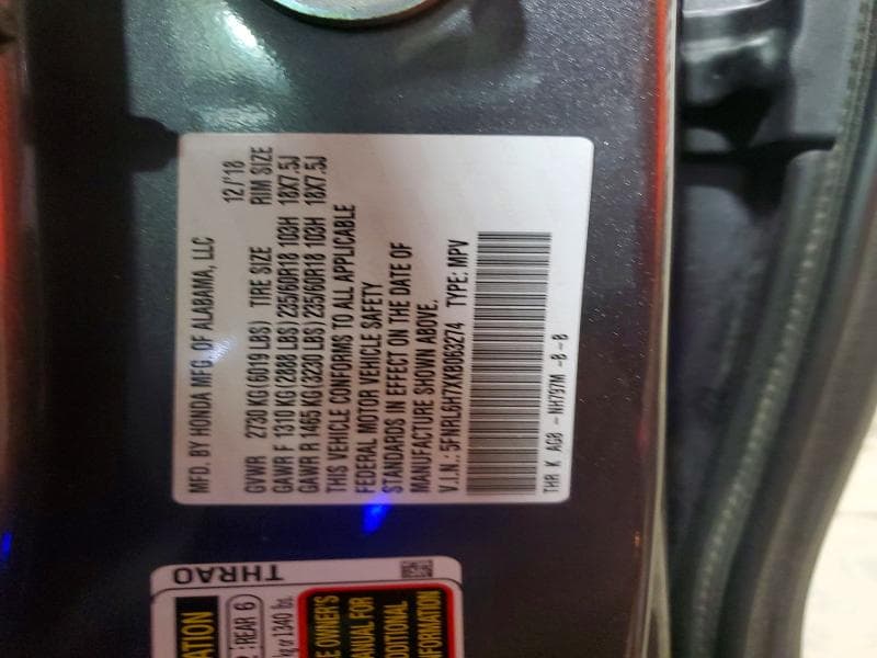 2019 HONDA ODYSSEY EXL EXL 12