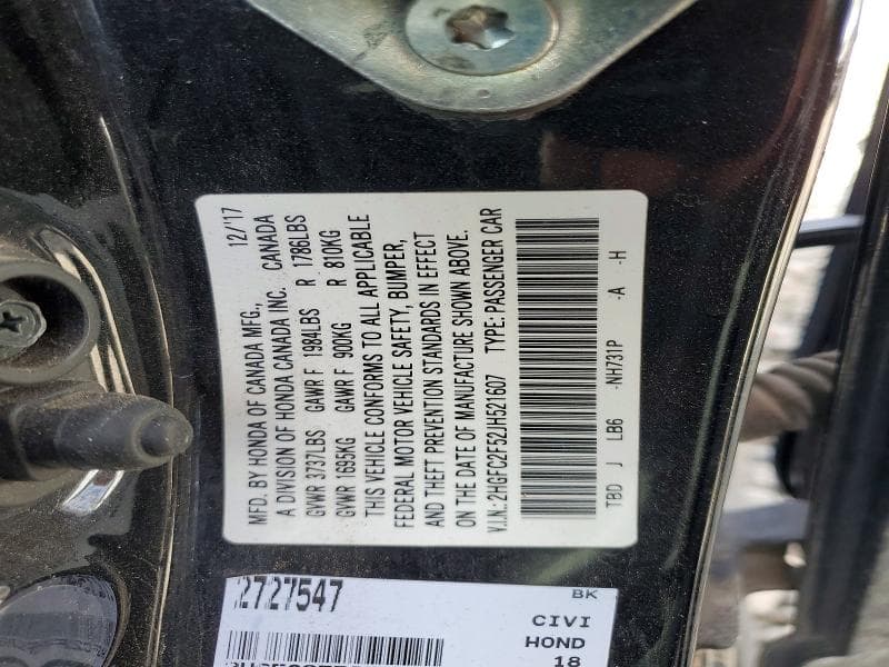 2018 HONDA CIVIC LX 13
