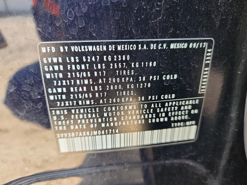 2018 VOLKSWAGEN TIGUAN SE SE 13