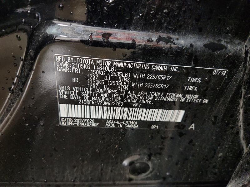 2018 TOYOTA RAV4 XLE XLE 14